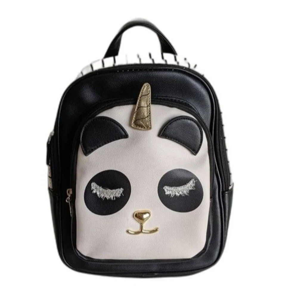 Luv Betsey by Betsey Johnson Bag Unicorn Backpack Black Black & White Style